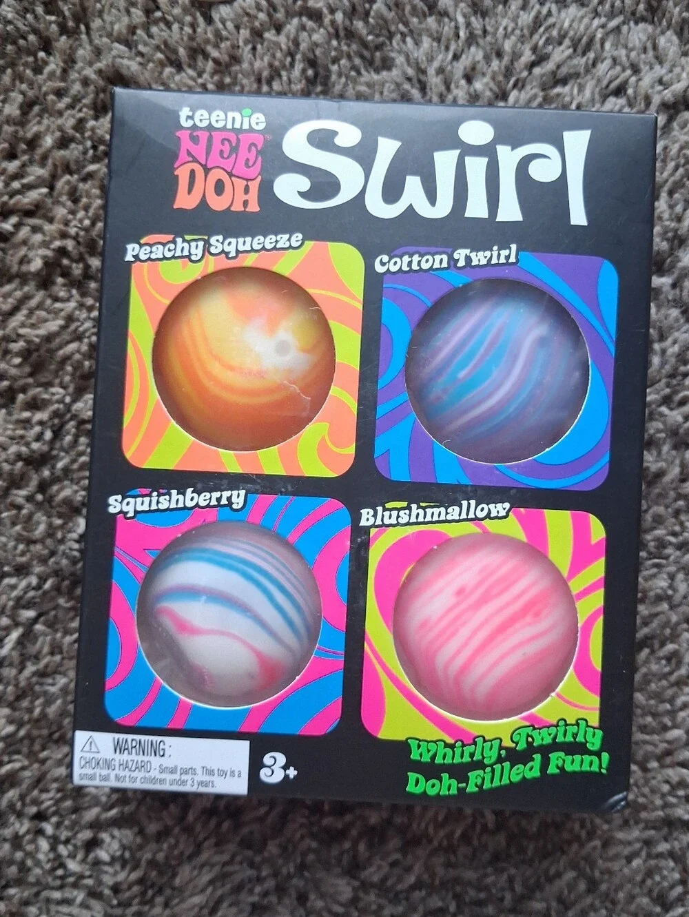 Teenie Needoh Swirl Doh-Filled Squeeze Balls - 4 Count Pack